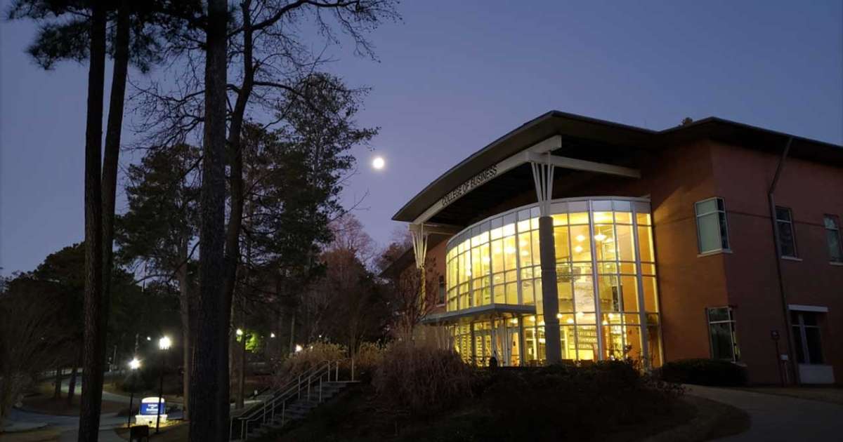 College of Business at Clayton State University at night