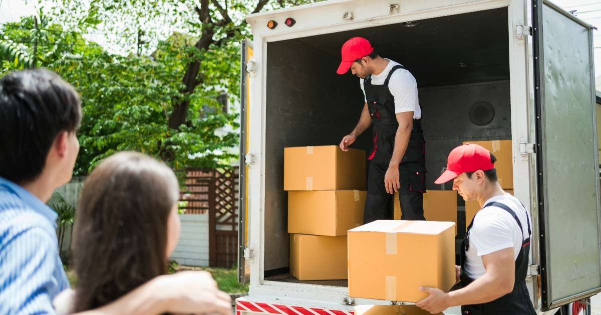 Moving helpers in Atlanta loading a truck for new homeowners. Atlanta moving labor services provide professional help for easy and efficient relocations.