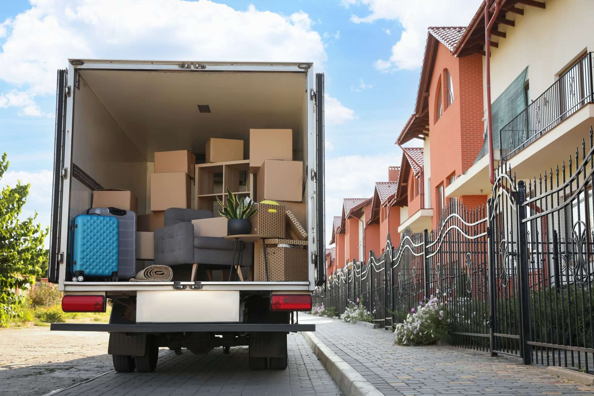 The back of a moving truck in Jasper full of a customer’s possessions. 