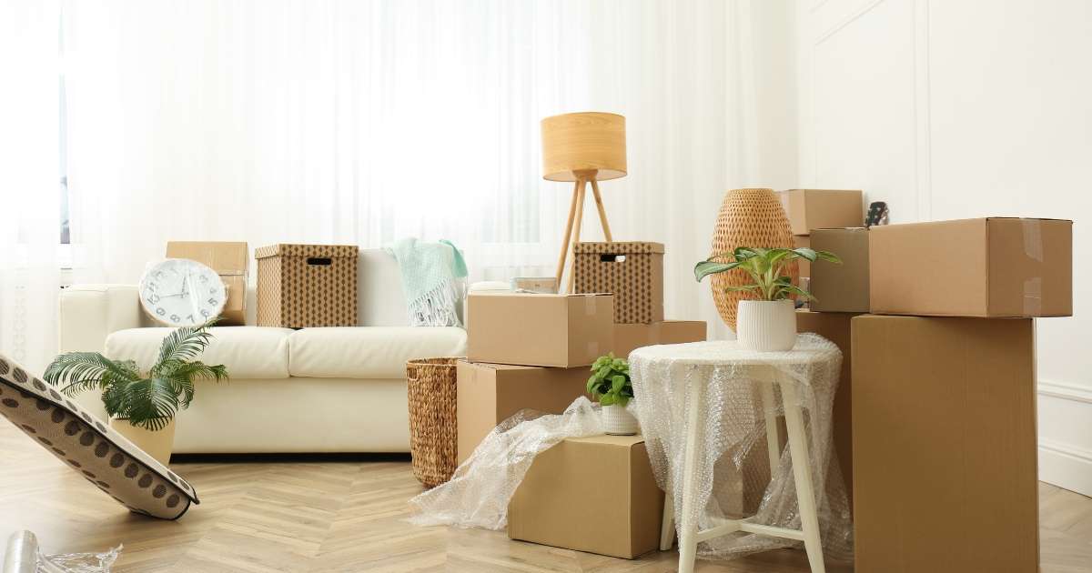 Household belongings ready for Locust Grove movers. 