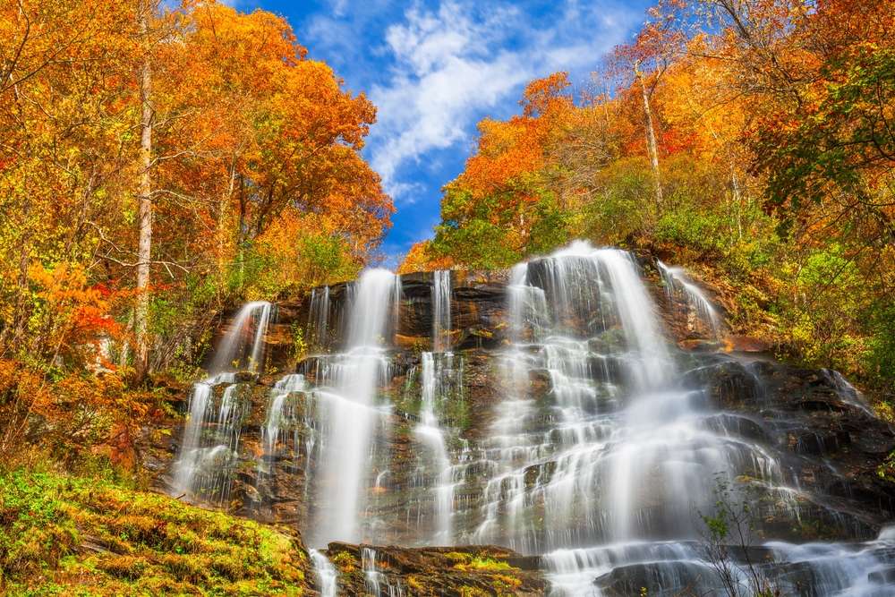 Cascading waterfalls in dawson ga