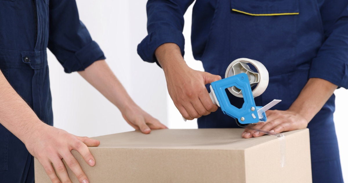Gainesville movers packing a house during a move. 