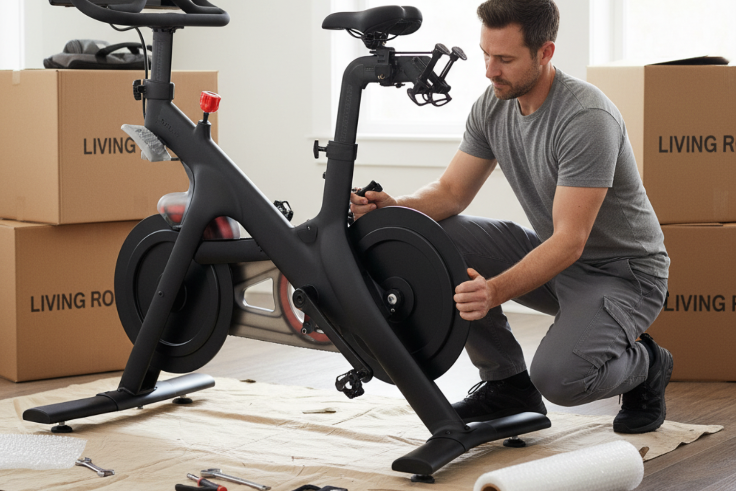 disassemble avPeloton bike